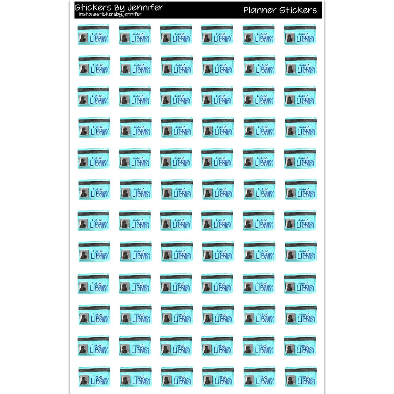 Library Card Planner Stickers Scrapbooking Kids DIY Arts Crafting